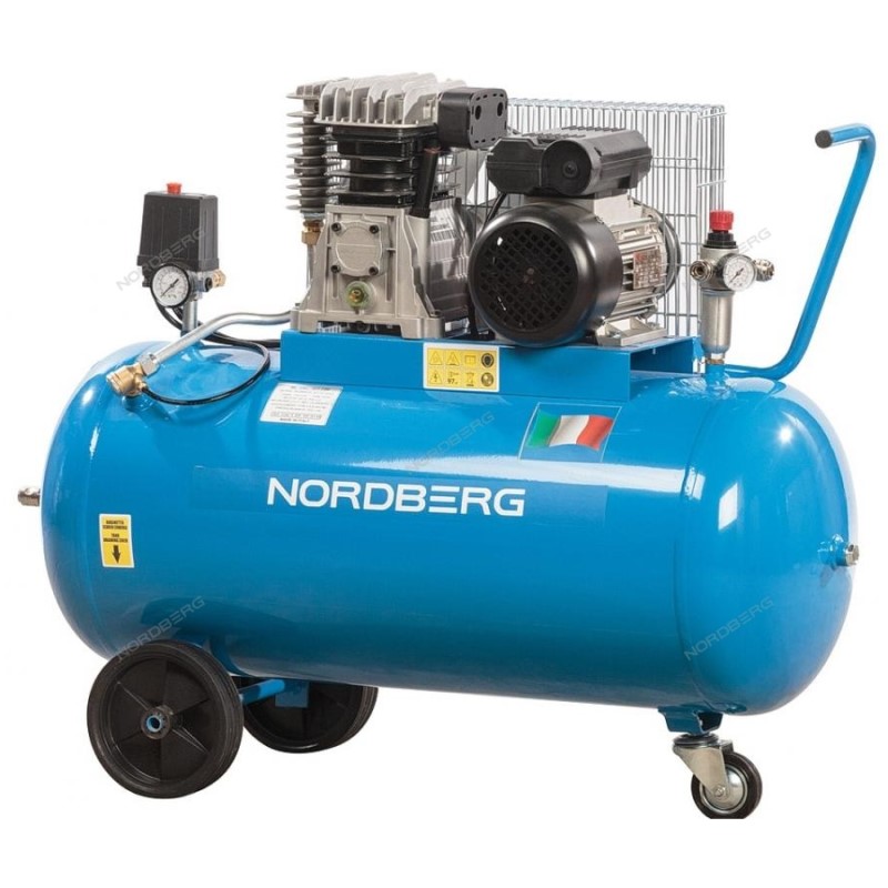 Компрессор поршневой с ременным приводом, 220В NORDBERG NC100/360_220