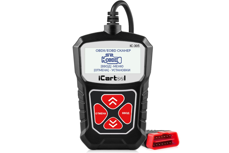 Портативный диагностический сканер по протоколу OBDII iCarTool IC-305