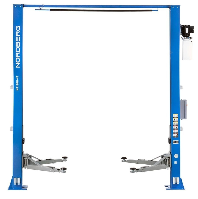 Подъемник двухстоечный, с верх. синх, г/п 4т, Н 3,6м. электростопора (380В) NORDBERG N4120H-4T_380V