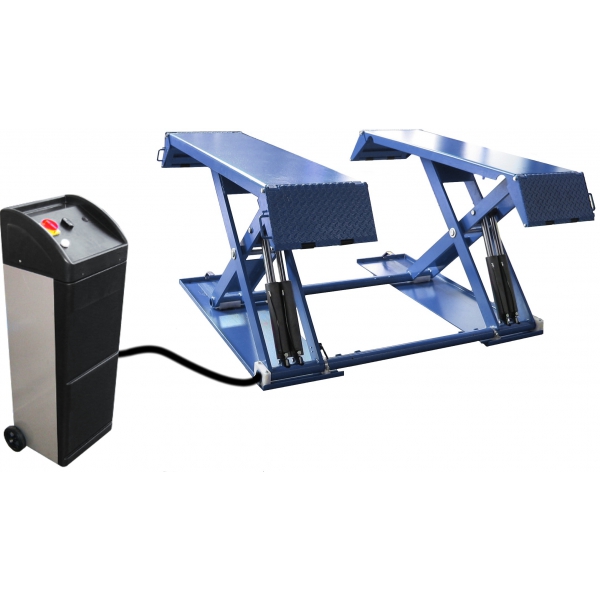 Подъёмник ножничный короткий мобильный г/п 3000 кг., цвет синий.  Werther263 (OMA537C),