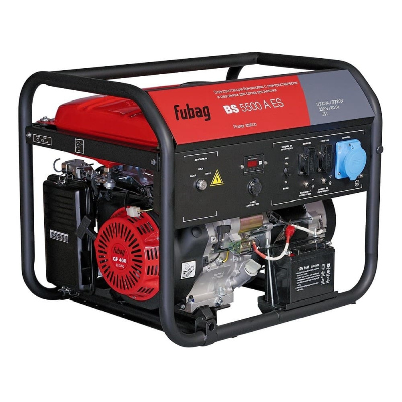 Электростанция бензиновая с электростартером и коннектором автоматики FUBAG BS 5500 A ES  838756
