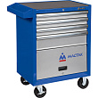 МАСТАК Тележка инструментальная, 4 ящика и отсек, синяя 522-04581B