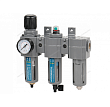 Фильтр воздушный с редуктором, 5 мкм + фильтр тонкой очистки, 0,01 мкм + осушитель 1/2"