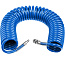 Шланг воздушный спиральный с фитингами рапид 5 м, 8х12 мм, 15 бар, ЗУБР Професиионал